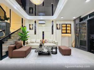 Bán gấp siêu phẩm xây mới cạnh Emart Phan Huy Ích, hẻm ô tô, 58.3m2, ngang 5m rất rộng, tặng full nội thất